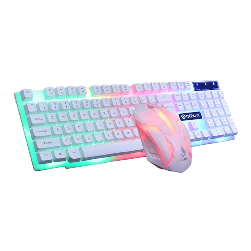 INPLAY STX200 Rainbow Backlit Gaming Keyboard and Mouse (USB)